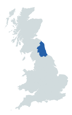Map of the North East of England